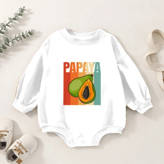 Retro Papaya Baby Romper Sweatshirts