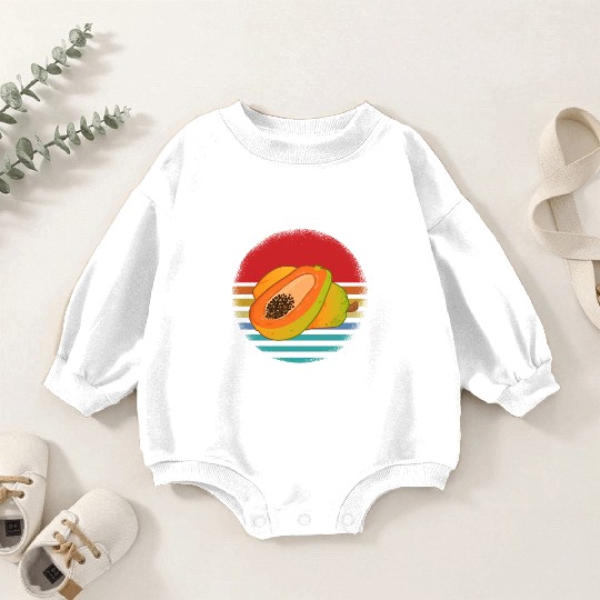 Retro Papaya Baby Romper Sweatshirts