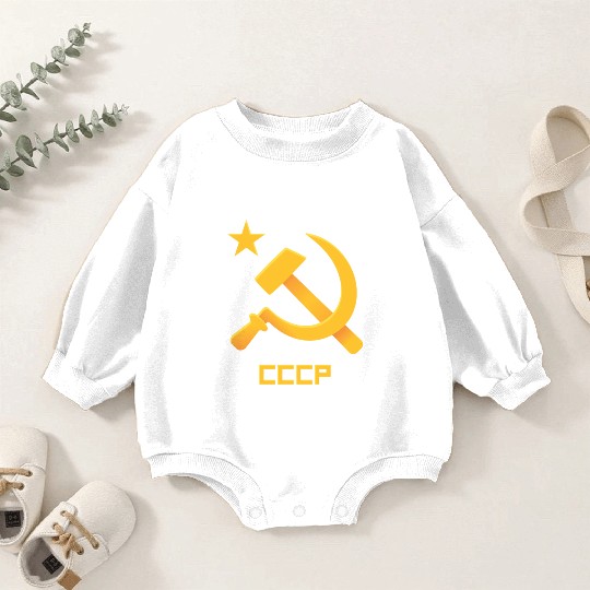 USSR Soviet Union Russia Hammer Sickel USSR Flag C Baby Romper Sweatshirts