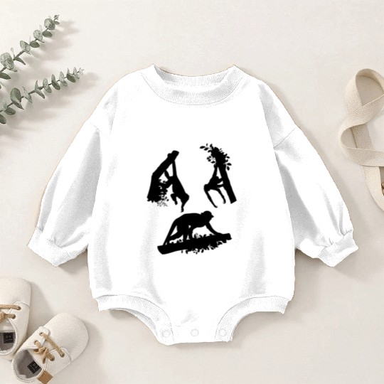 Orangutan Monkey Chimpanzee Monkey Flowers Monkeys Baby Romper Sweatshirts