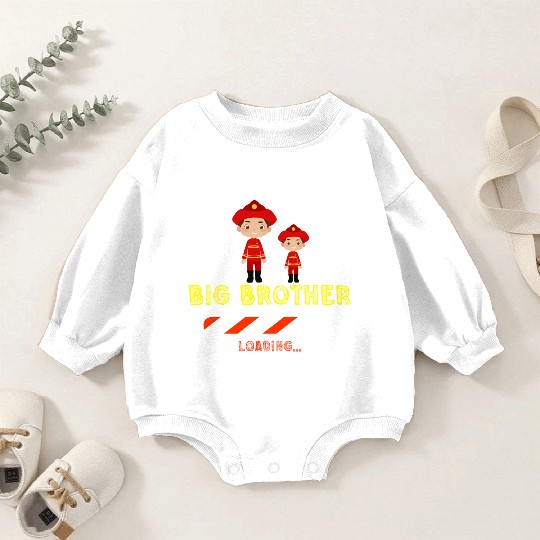 Big brother fire truck fireman 2023 Baby Romper Sweatshirts