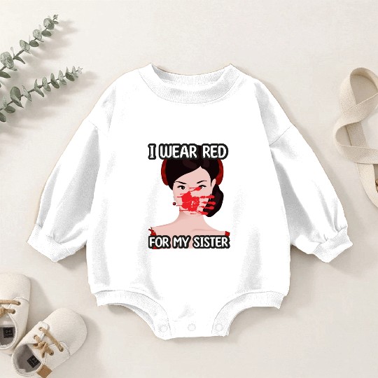 I Wear Red For My Sisters Native American Baby Romper Sweatshirts