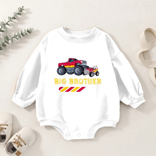 Big brother car monstertruck 2023 Baby Romper Sweatshirts