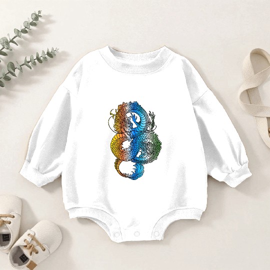 Japanese Dragon Vintage Demon Retro 102 Baby Romper Sweatshirts