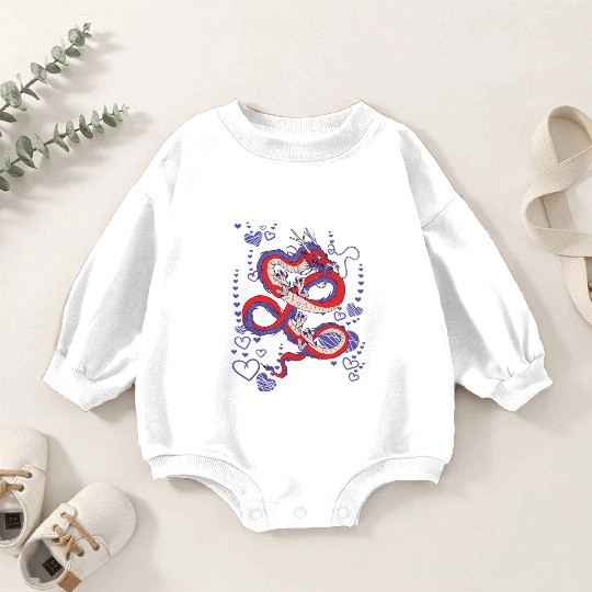 Cooler Japanese dragon Baby Romper Sweatshirts