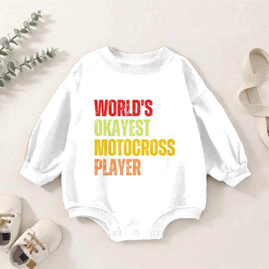 World's Okayest Pickleball Player Funny Sport Baby Romper Sweatshirts