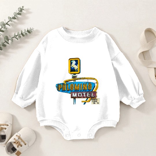 Route 66 Neon Palomino Motel Tucumcari, New Mexico Baby Romper Sweatshirts