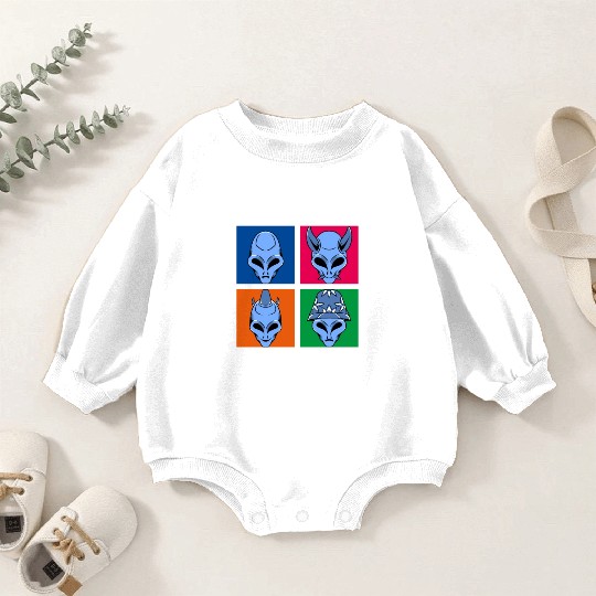 Funny Believe alien square Vintage 70s Alien Lover Baby Romper Sweatshirts