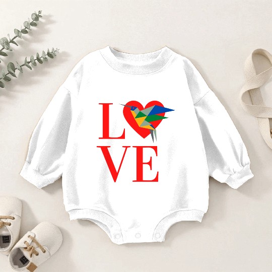 We Love Hummingbird Baby Romper Sweatshirts For Hummingbird lover
