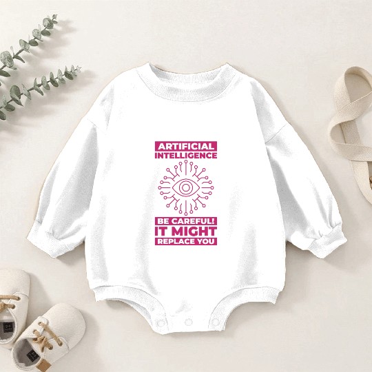 AI Machine Learning Computer Geek Technology Robot Baby Romper Sweatshirts