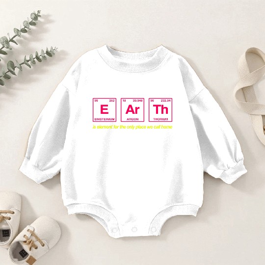 EARTH - written in elements of the periodic table Baby Romper Sweatshirts