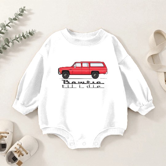 bowtie Cardinal Red Baby Romper Sweatshirts