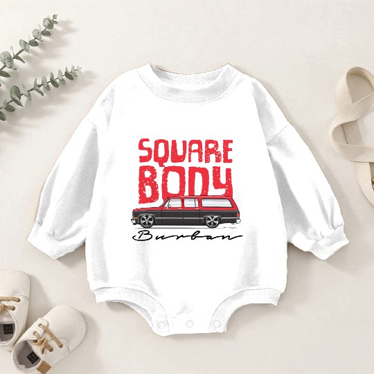 square Cardinal Red Baby Romper Sweatshirts