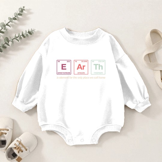 EARTH - written in elements of the periodic table Baby Romper Sweatshirts