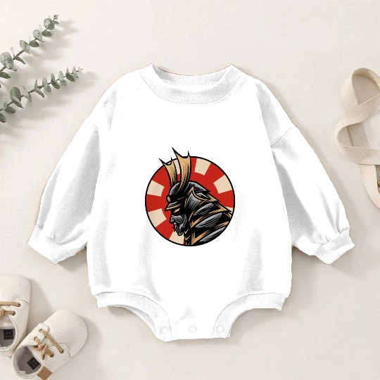 Bushido kabuki samurai japan graphic guntai mask Baby Romper Sweatshirts