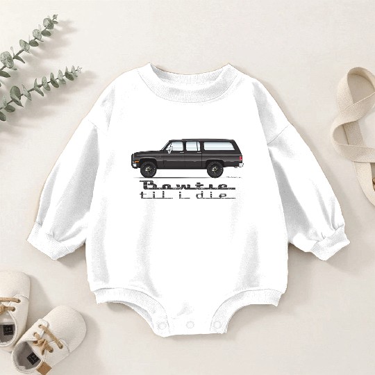 BOWTIE Midnight Black Baby Romper Sweatshirts