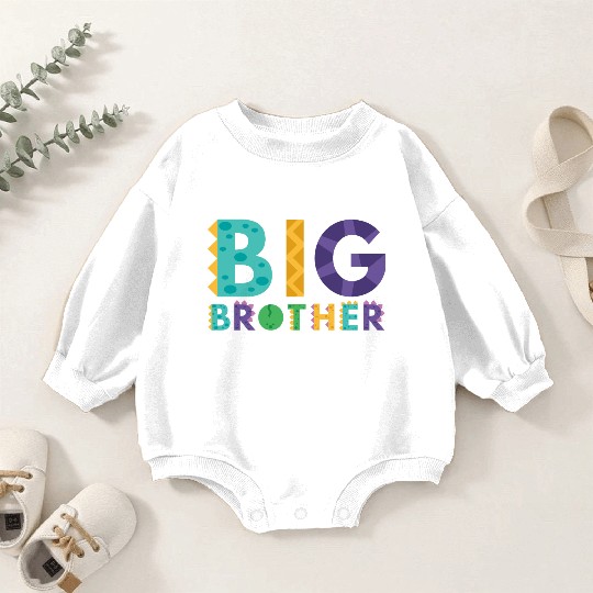Big Brother Boy Dino Lover Baby Romper Sweatshirts