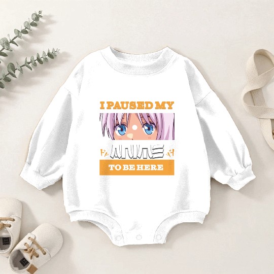 Funny anime design for manga and anime fans Baby Romper Sweatshirts