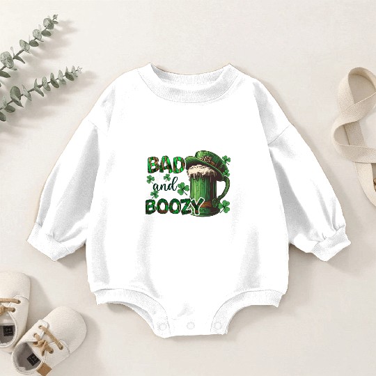 Mens St Patricks Day Irland Irish Green Shamrock Baby Romper Sweatshirts