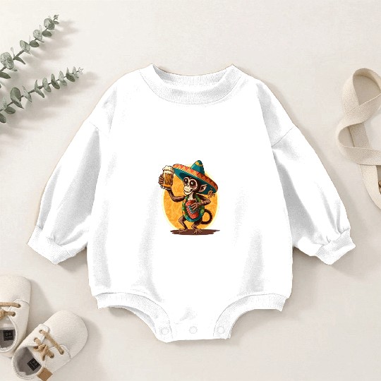 Funny Spider Monkey Lover Mexican Spider Monkey Baby Romper Sweatshirts