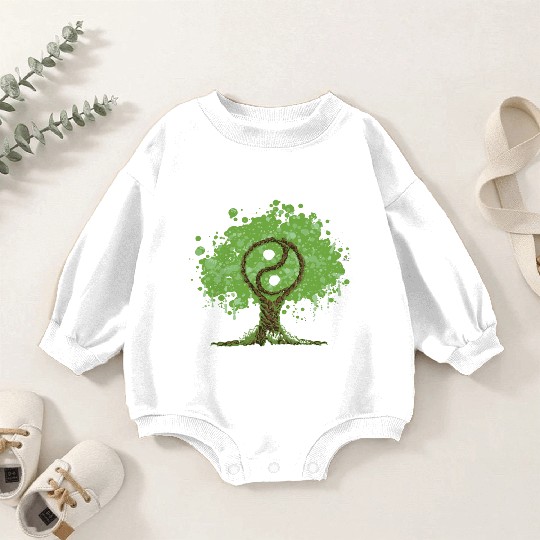 Ying Yang Tree of Life Baby Romper Sweatshirts