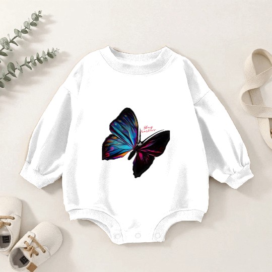 Butterfly Fearless Baby Romper Sweatshirts