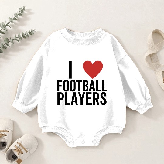 I Love Football Players Baby Romper Sweatshirts