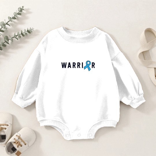 Prostate Cancer Warrior Light Blue Ribbon Dad Baby Romper Sweatshirts