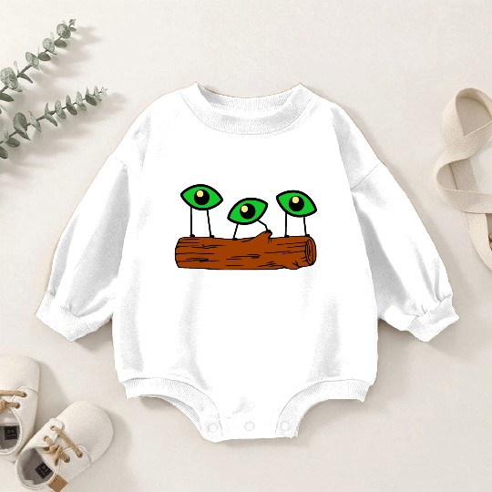 Eyes On Log Baby Romper Sweatshirts