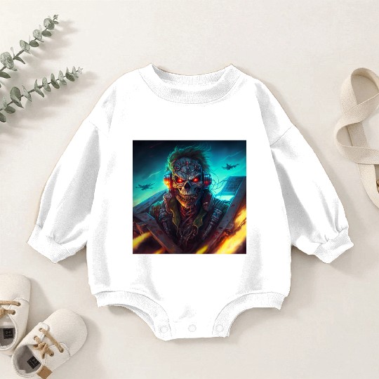 ZOMBIE IRON MAIDEN (version 13) Baby Romper Sweatshirts