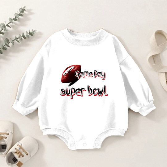 super bowl sunday Baby Romper Sweatshirts