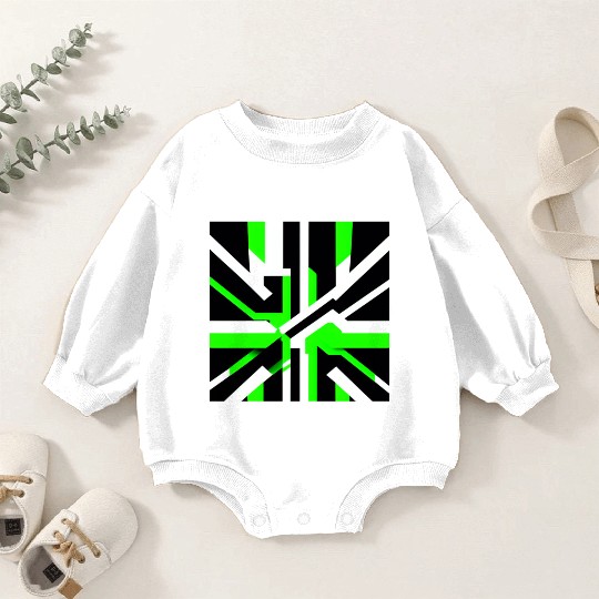 Cyberpunk Inspired Green Theme - Highway Baby Romper Sweatshirts
