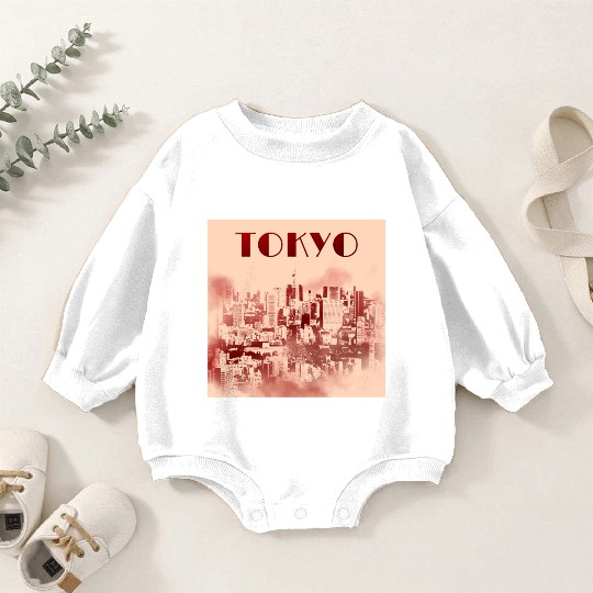 Tokyo Skyline City Japan Travel Shibuya Japanese Baby Romper Sweatshirts