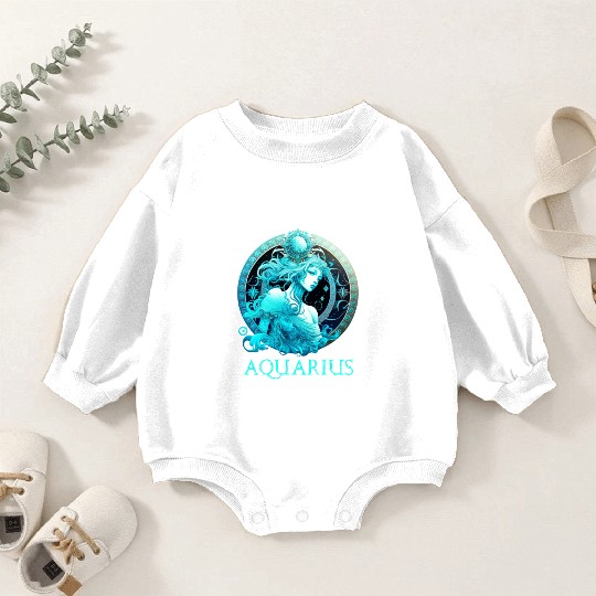 Embrace Your Aquarius Identity: Aquarius Pride Zod Baby Romper Sweatshirts