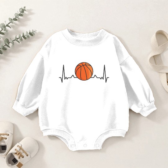 Basketball Heartbeat Baby Romper Sweatshirts