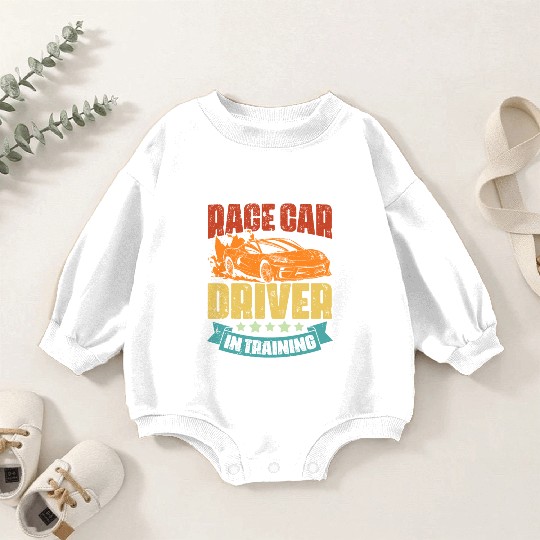 Vintage Race Car Driver In Training An Automotive Baby Romper Sweatshirts