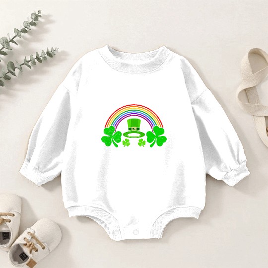 One Lucky Girlfriend St Patrick's girlfriend Baby Romper Sweatshirts