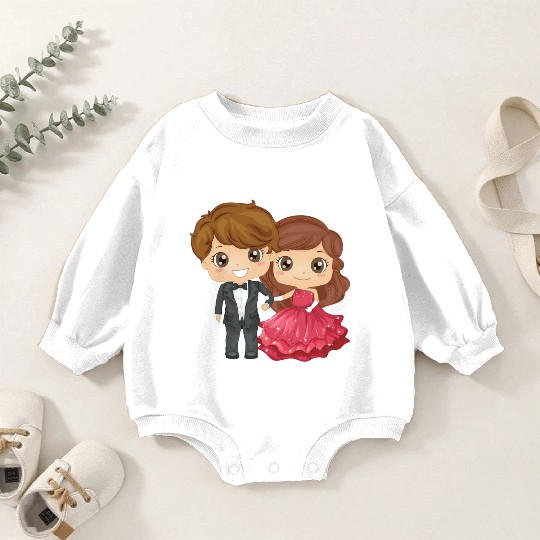 The groom and the bride Baby Romper Sweatshirts