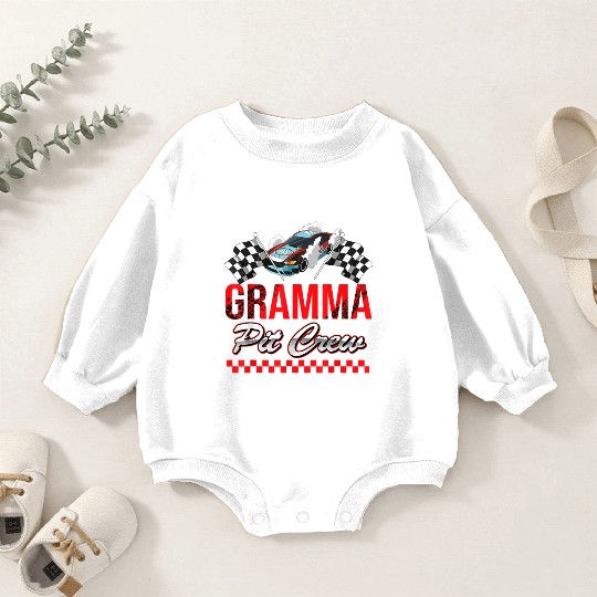 Race Car Birthday Party Racing Family Grandma Pit Baby Romper Sweatshirts