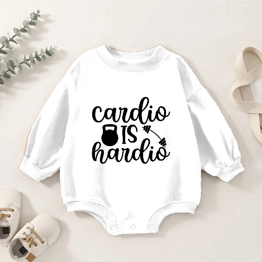 cardio is hardio Baby Romper Sweatshirts Baby Romper Sweatshirts design