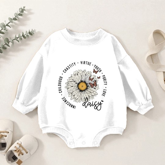 Inspirational Daisy Flower Baby Romper Sweatshirts