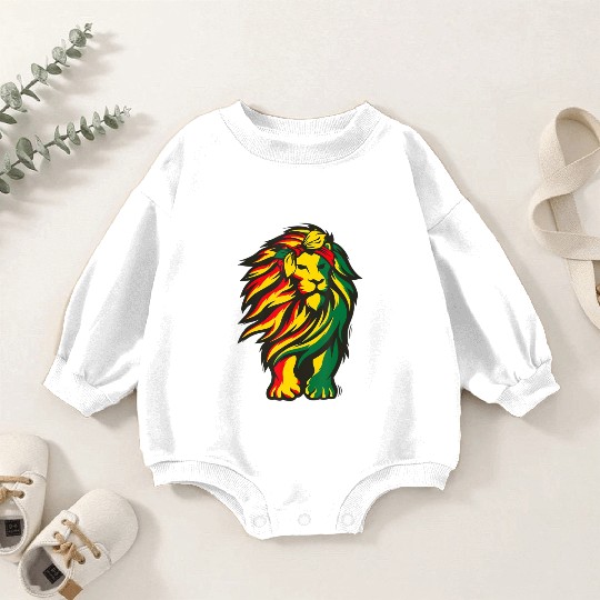 Lion Juneteenth Cool Black History African America Baby Romper Sweatshirts