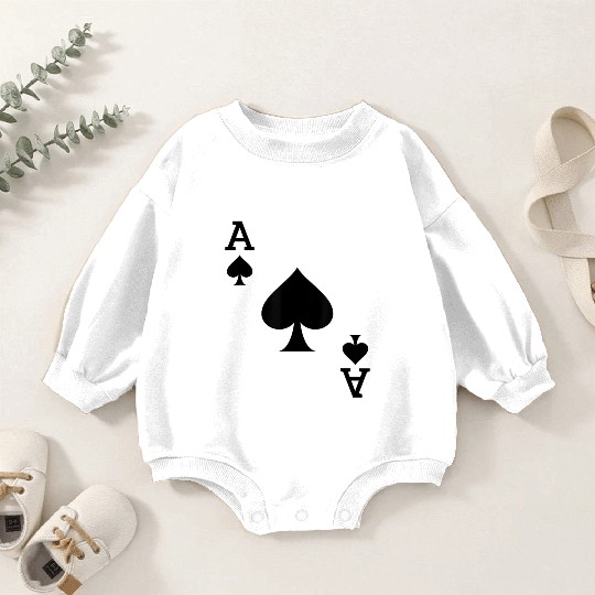 Ace of Spades Deck of Cards Carnival Halloween Cos Baby Romper Sweatshirts