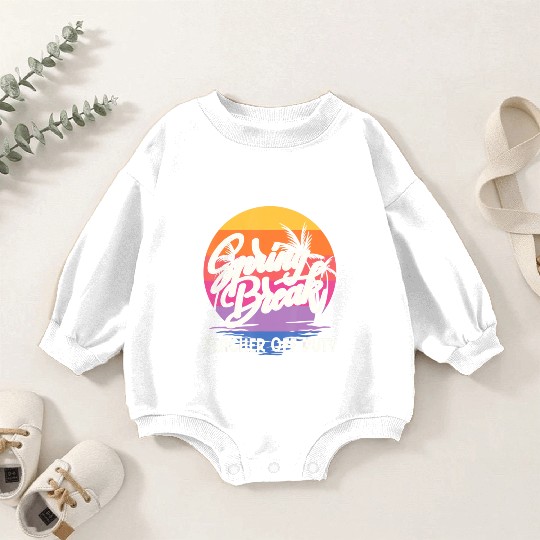 Spring Break Squad Retro Spring Break Teacher Baby Romper Sweatshirts