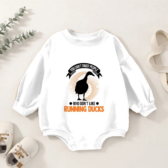 Indian Runner Gift Running Duck Baby Romper Sweatshirts