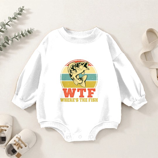 WTF Wheres The Fish Baby Romper Sweatshirts