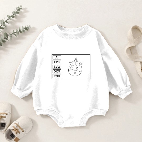 Unicorn Coloring Page Graphic Collection Baby Romper Sweatshirts