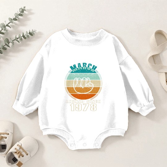 1978 Im März Vintage Baby Romper Sweatshirts