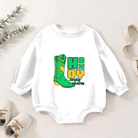 Howdy Lucky Charm St Patrick Day Apparel Baby Romper Sweatshirts