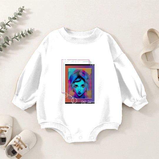Psychedelic Cyberpop Japanese Vaporwave Aesthetic Baby Romper Sweatshirts